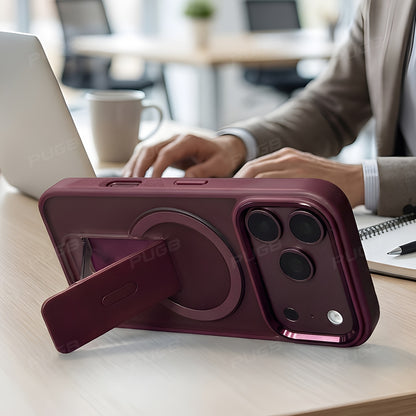 Matte Magnetic Shockproof Phone Case with Stand for iPhone 18 Pro Max