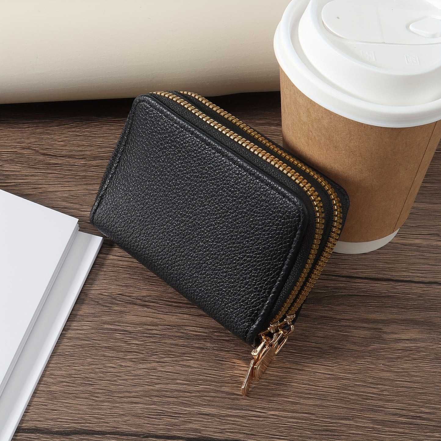 Compact Women'S Wallet, Color Coin Pouch, Stylish Zippered Card Case, Multi-Functional Small Bag for Keys And Money