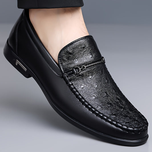 Men’s Plus Size Breathable PU Business Casual Loafers