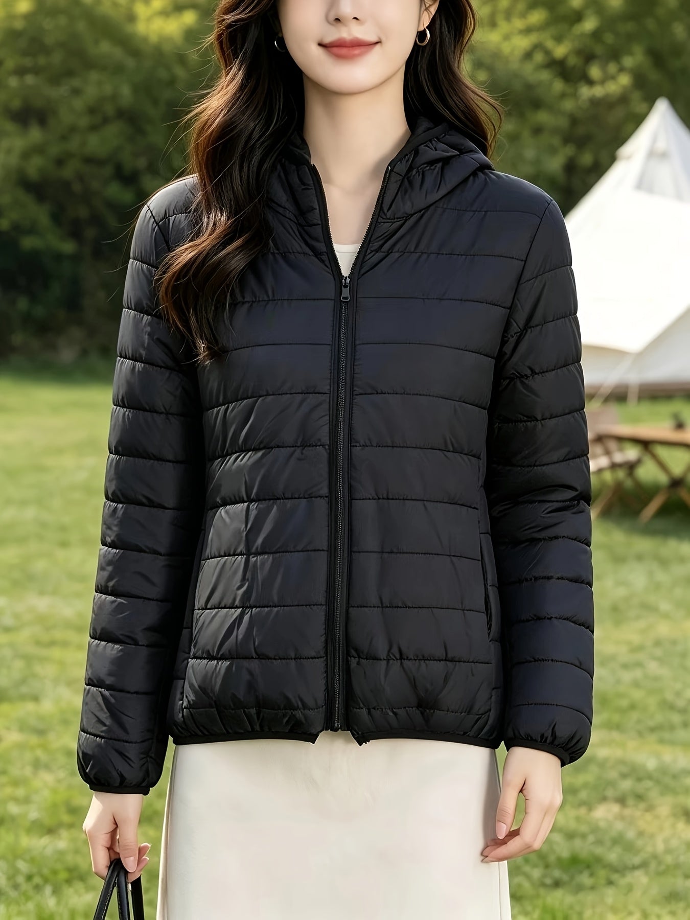Trendy Women's Lightweight Hooded Jacket for Fall and Travel
