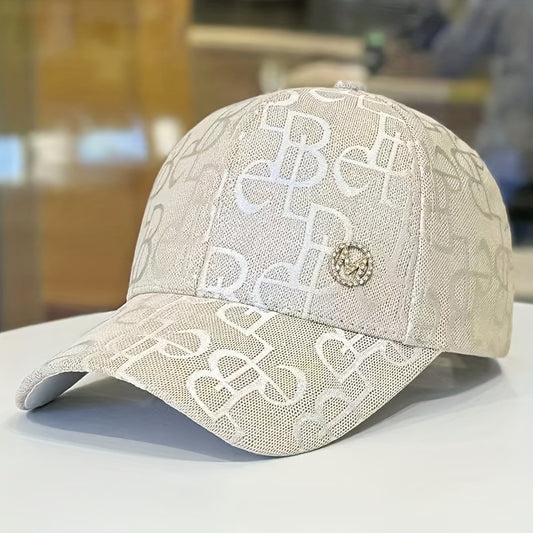 Women's Lightweight Adjustable Baseball Cap with Embroidered Design
