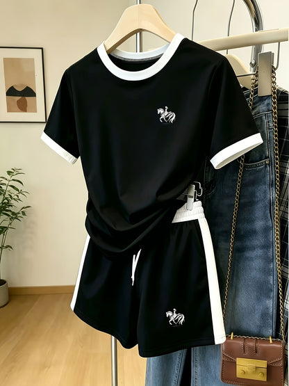 Women’s Summer Casual 2-Piece Set with Geometric Print
