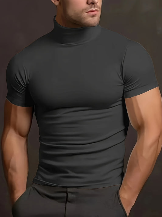 Men'S Short-Sleeve Polo Shirt Made of Breathable And Comfortable Knitted Fabric, Suitable for Cycling, Outdoor Sports, Gym, And Casual Wear for a Fitted Look - ayq