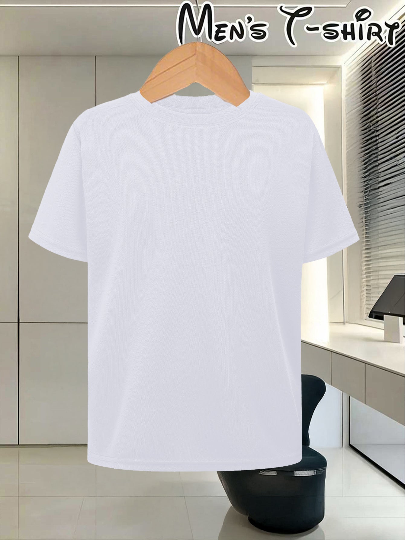 Men's Custom Polyester Crew Neck T-Shirt - Casual Summer Wear