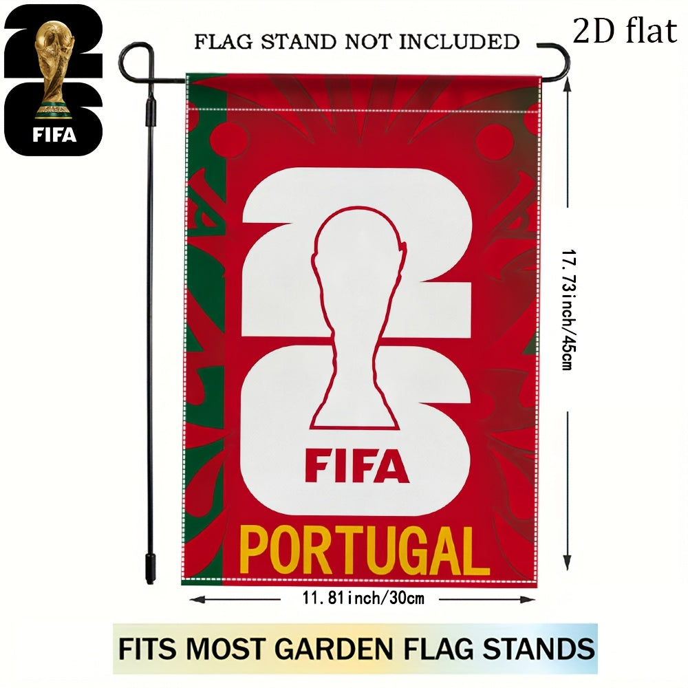 2026 FIFA World Cup Double-Sided Linen Garden Flag 30x45cm