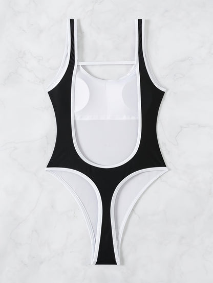 Women's One-Piece Sexy Solid Color Swimsuit