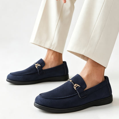 Men's Classic Slip-On Loafers with Comfortable Fabric Upper