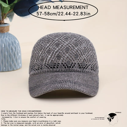 1pc New Hollow-Out Baseball Cap Summer Women's Versatile Adjustable Bucket Hat