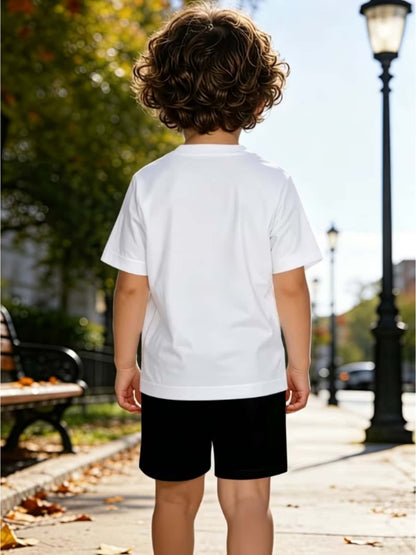 Baby Boy Summer T-Shirt & Shorts Set with Airplane Print