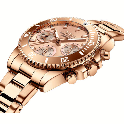 Rose Gold Women’s Fashion Watch with Stainless Steel Band