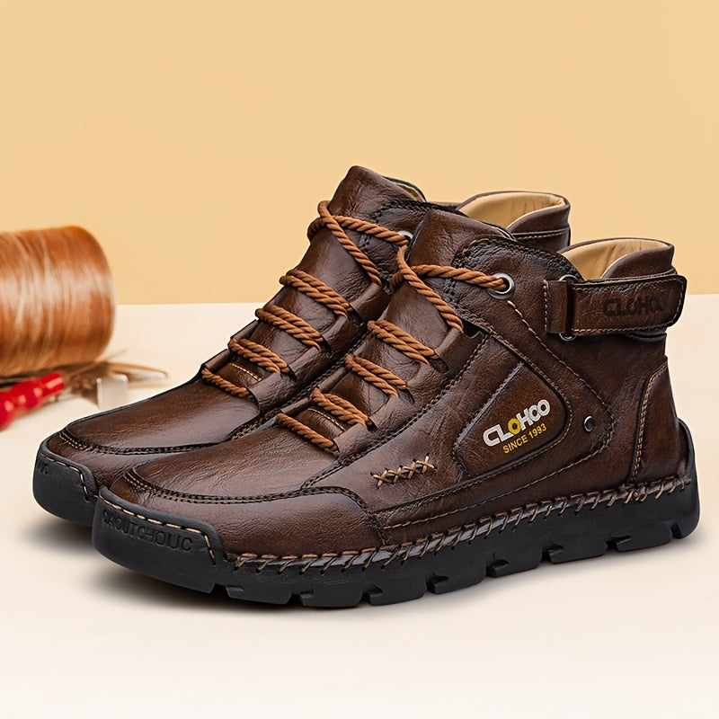 Men's Casual Lace-Up Chukka Boots with Rubber Sole