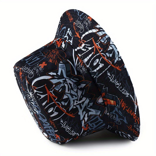 Letter Printed Bucket Hats For Men And Women - Outdoor Sun Protection Double-Sided Hats