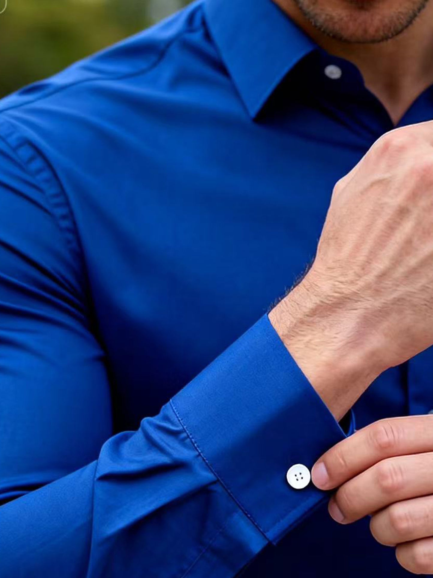 Men's Casual Long Sleeve Business Shirt for Spring and Fall