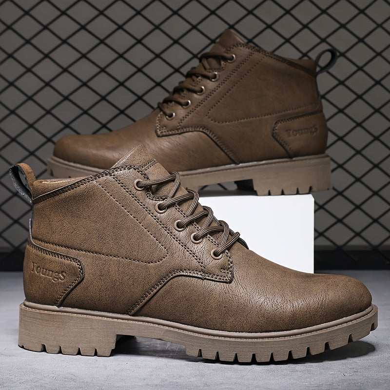 Men's High Top Oxford Shoes Soft Sole Non-Slip Boots