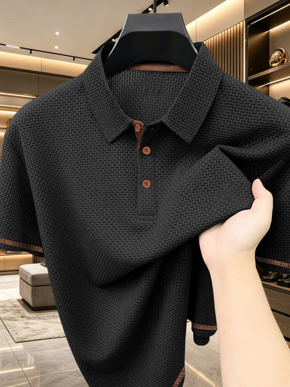 Boys' Summer Polo Shirt Breathable Knit Lapel Casual Top