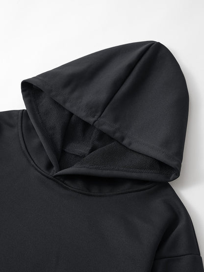 Women's Christmas Gnome Print Hooded Sweatshirt Dress - Soft Slim Fit Sweater Dress with Holiday Cheer Gnome Patterns, All-Season Casual Dress for Christmas Party Outfits (Machine Washable)