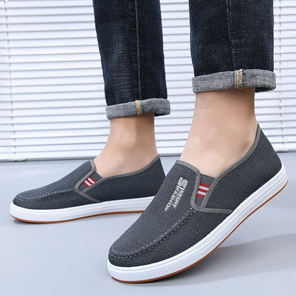 Men'S Casual Slip-On Loafers | Fabric Upper, PVC Sole, Slip-Resistant, Lightweight and Comfortable, Ideal for Daily Wear, Training, and Parties - ayq