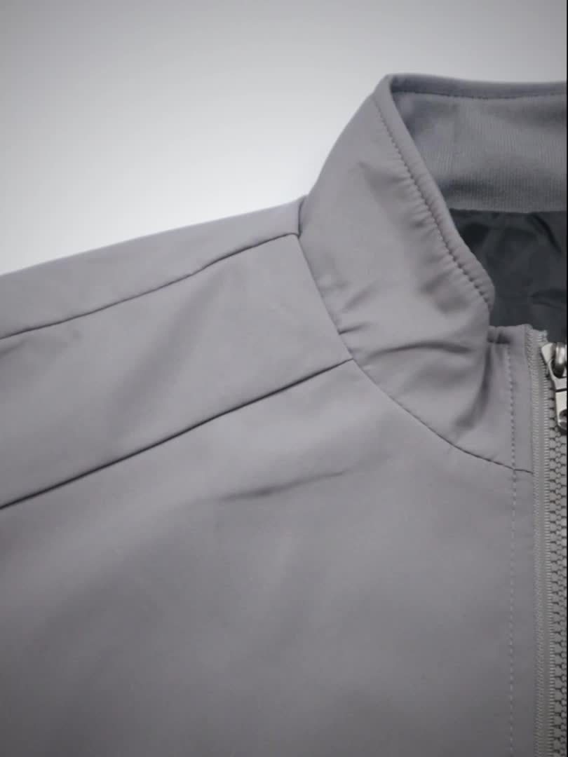 Men's Lightweight Jacket - Slim Fit Zip-Up Coat with Stand Collar, Lightweight Outerwear for Spring/Fall, Office, Travel, Everyday - Zipper Closure Casual Blazer