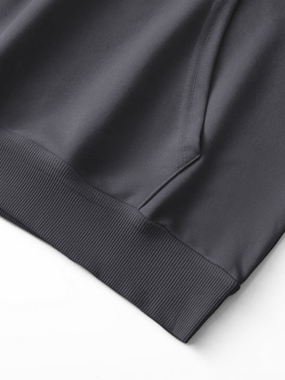 Men'S Golden Letter Print Hooded Sweatshirt - Happy New Year Lettering, Soft Knit Micro-Elastic Fabric, Loose Fit Casual Pullover Hoodie with Front Pocket, Streetwear Style, Unisex Apparel, Durable Material, Trendy Design, Ho