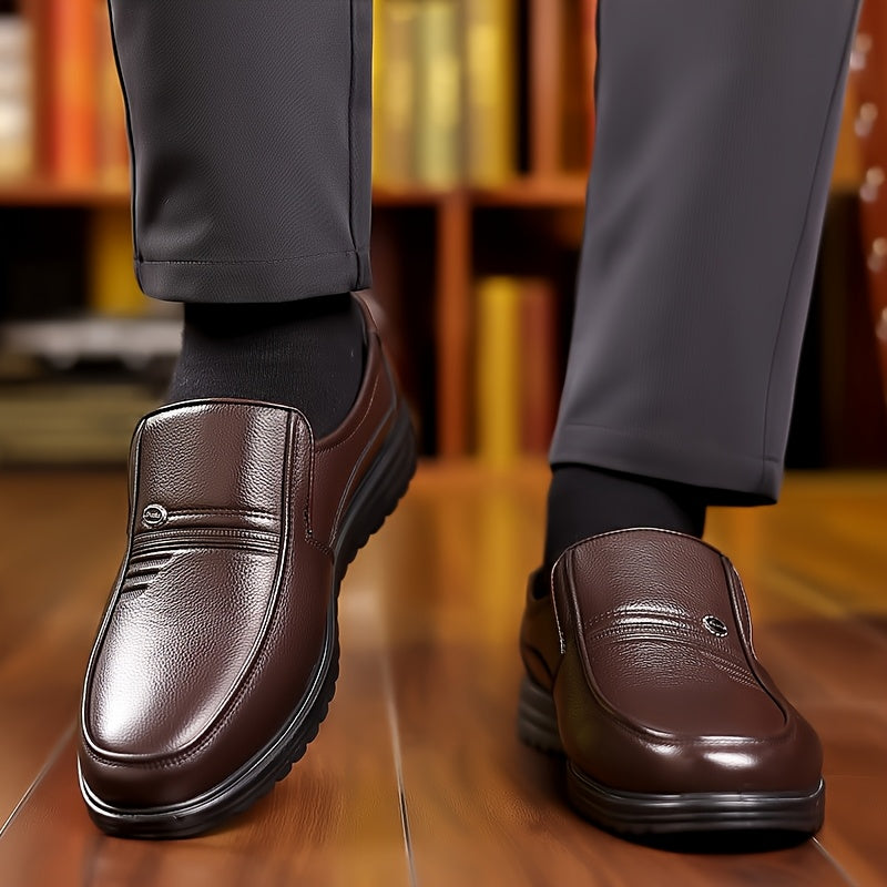 Men's Large Size Breathable Slip-On Business Casual Shoes