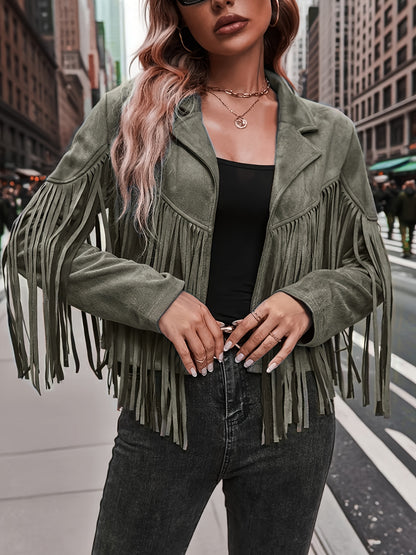 Plus Size, Women's Plus Size Elegant Long Jacket Coat - Soft Formal Lapel collar, All-Season Chic Outerwear for Office, Party, Everyday - Plus Friendly Elegant Jacket for Women, Party Attire, Suedelike Texture, Fuzzy Textured