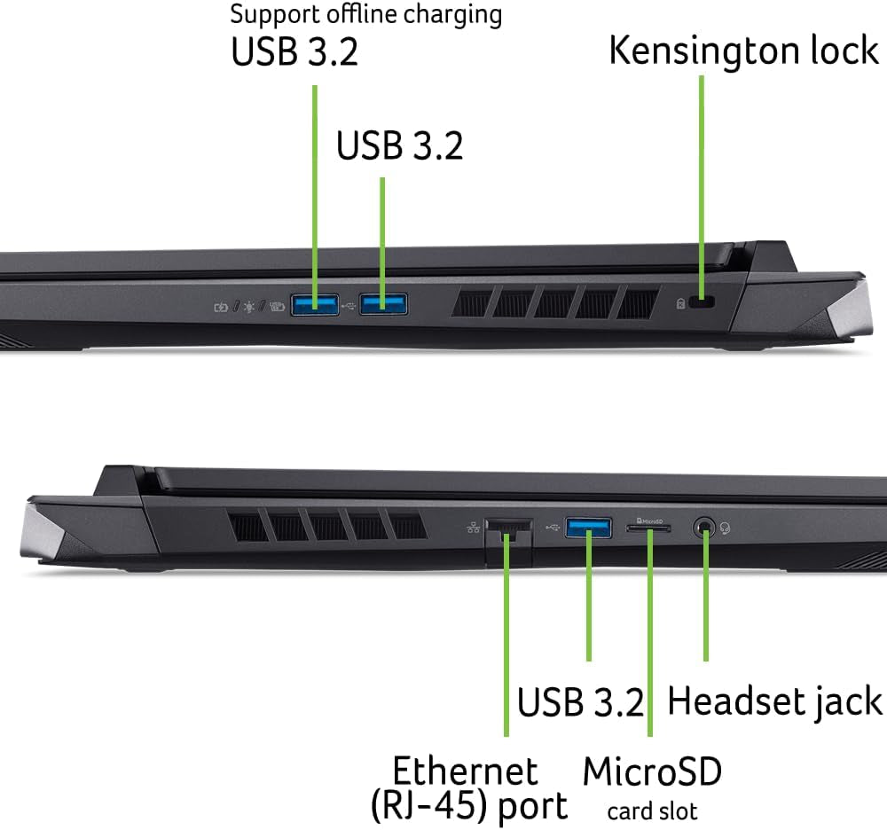 Acer Nitro 17 Gaming Laptop | Intel Core I7-14650Hx | NVIDIA Geforce RTX 4060 Laptop GPU | 17.3" FHD IPS 165Hz G-SYNC Display | 16GB DDR5 | 1TB Gen 4 SSD | Killer Wi-Fi 6E | AN17-72-734A