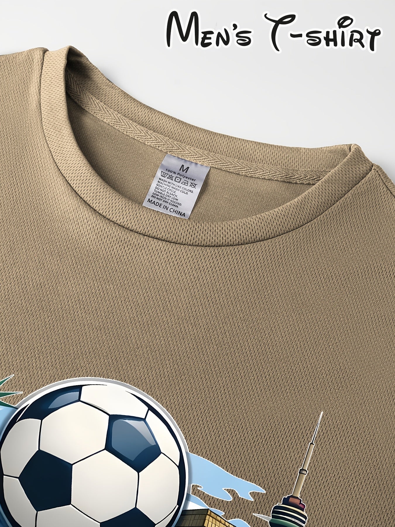 Men's 2026 World Cup Casual Landmark Print Polyester T-Shirt
