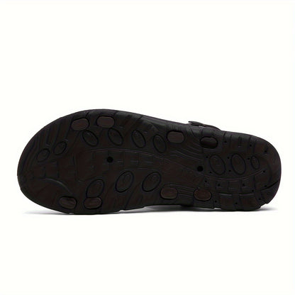 Men's Large Size Dual-purpose Outdoor Slipper for Couples, Outdoor Sports, Non-slip Soft Bottom Driving Shoes, Beach Open-toe Slippers - ayq