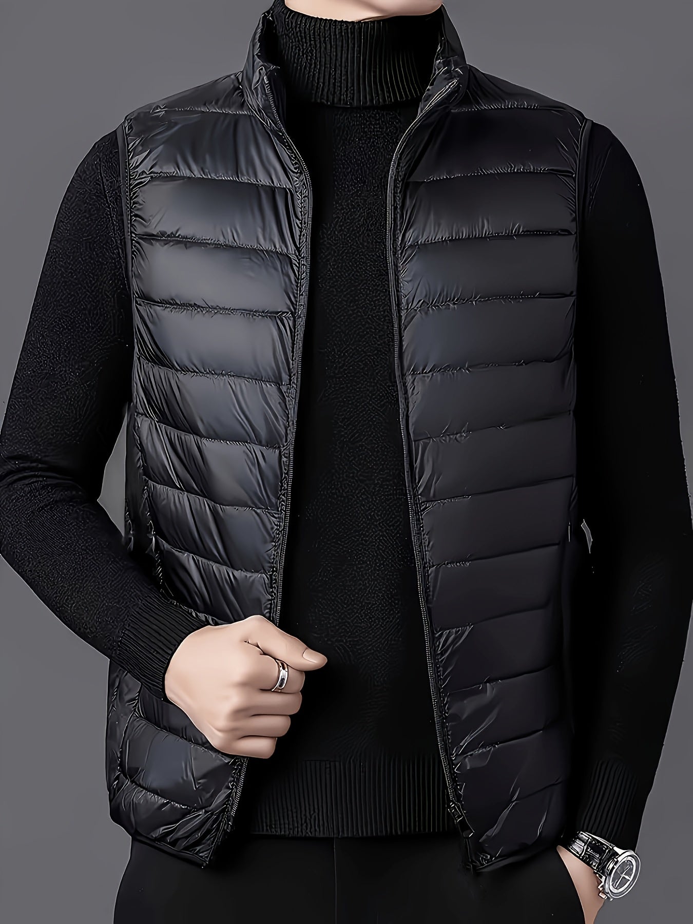 Men's Lightweight Slim Padded Vest for Spring and Fall