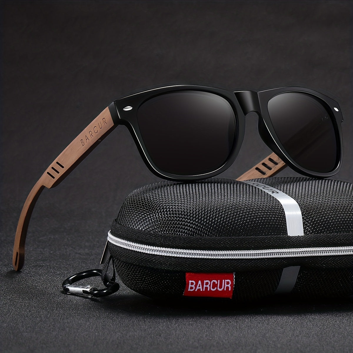 Men's Casual Polarized Black Walnut Sunglasses with UV Protection