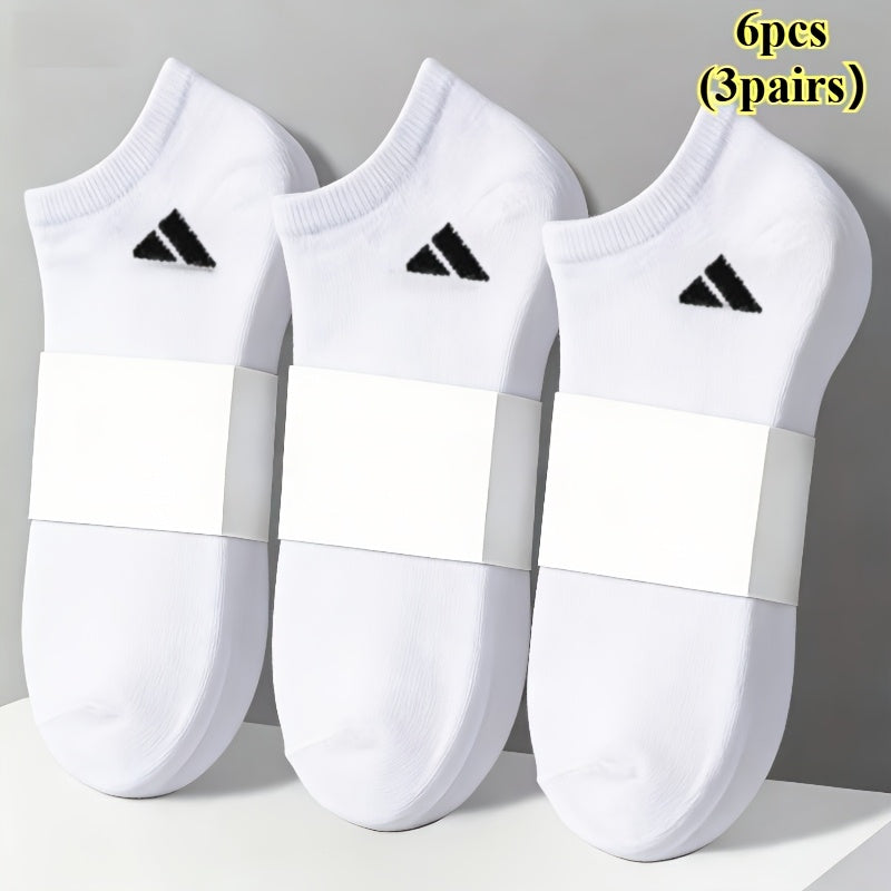 Unisex Invisible Sports Socks 3 or 6 Pairs Moisture-Wicking