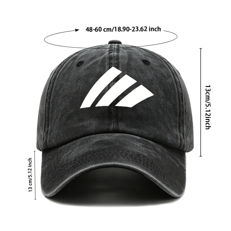 Men's Casual White Slashes Baseball Cap for All Seasons