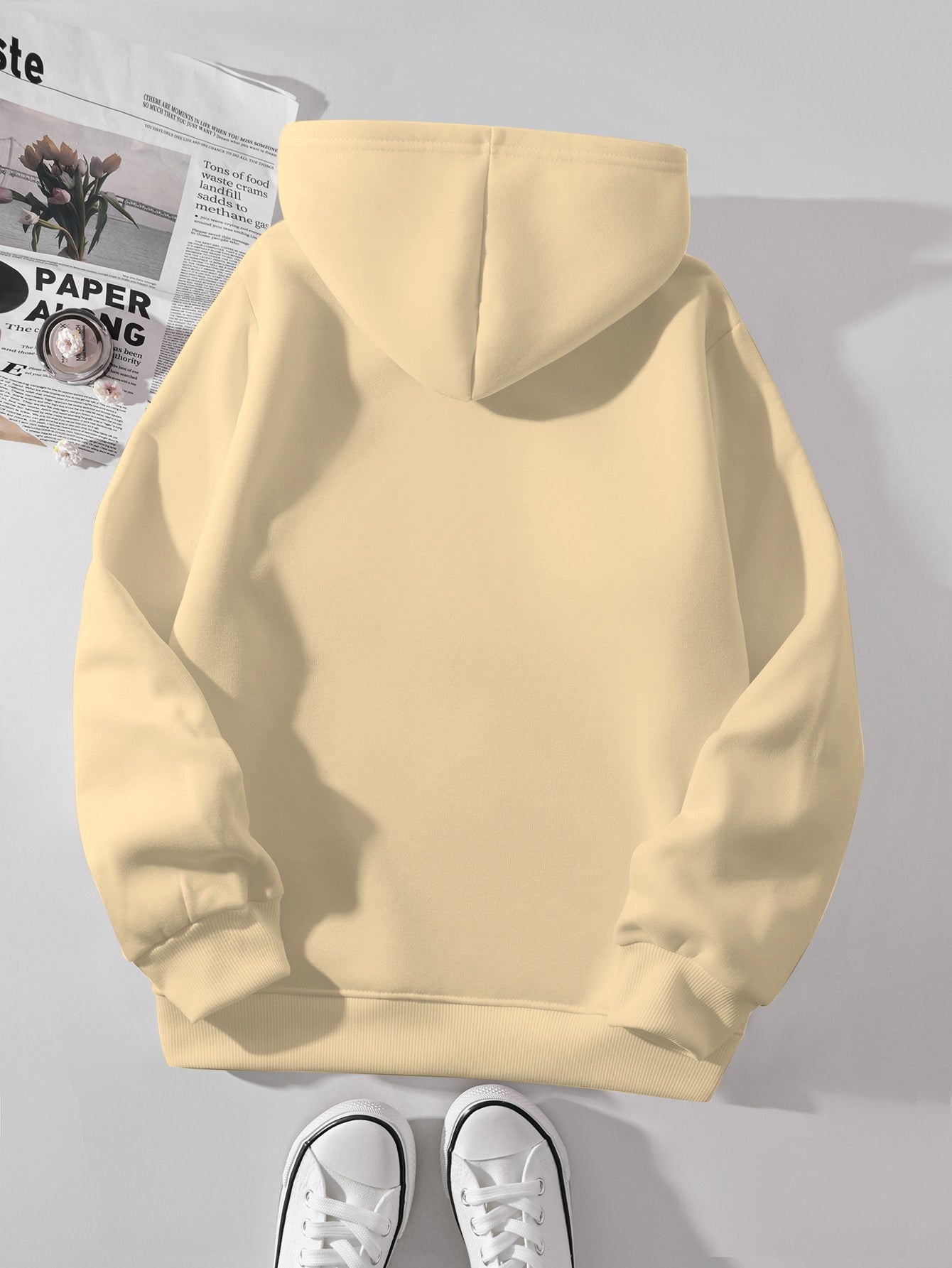 Women'S Hoodie - Goodbye 2025 Hello 2026 Sweatshirt with Christmas Countdown Design, Beige Pullover Hoodie, Front Pocket for Fall/Winter, Cozy Long Sleeve Sweater for New Year'S Eve & Everyday Winter Outfits - Perfect Gift fo