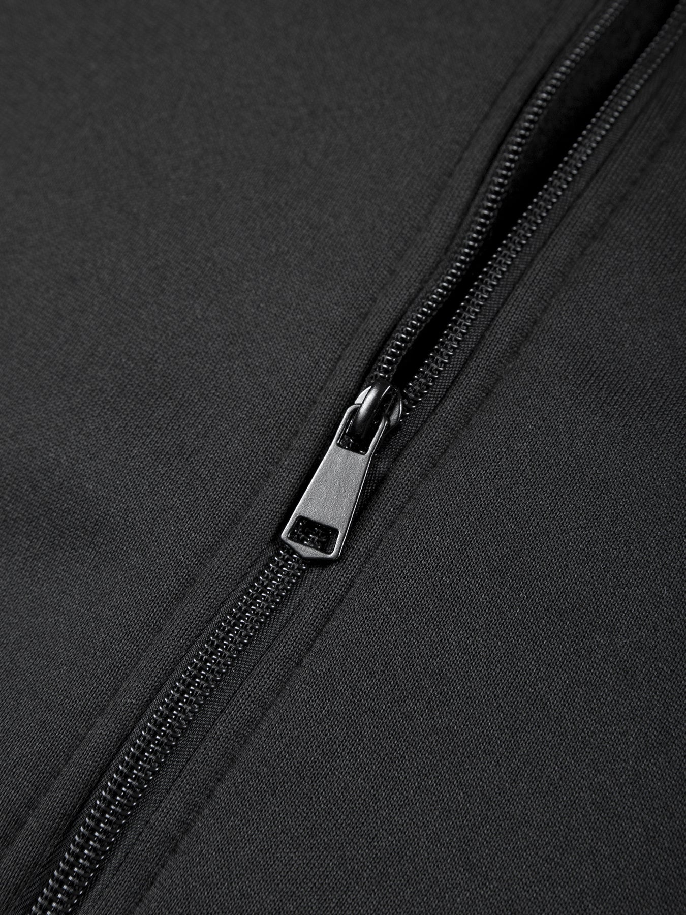 Men's Stand Collar Zip-Up Solid Color Fleece Jacket Long Sleeve Casual Sport Hoodless Coat with Large Side Pockets, Suitable for Daily Wear, Outdoor Activities, Hiking