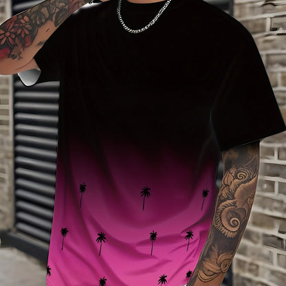 Men'S 3D Digital Print Short-Sleeve T-Shirt