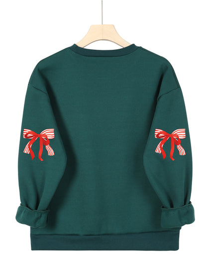 Women'S Glittery Snowman & Santa Hat Print Sweater - Winter Warmth with Red & Snowflakes, Round Neck Casual Sweater for Fall & Winter, Cozy Holiday Outfit For Christmas & New Year's, Christmas Sweater, Seasonal Fashion, Festi