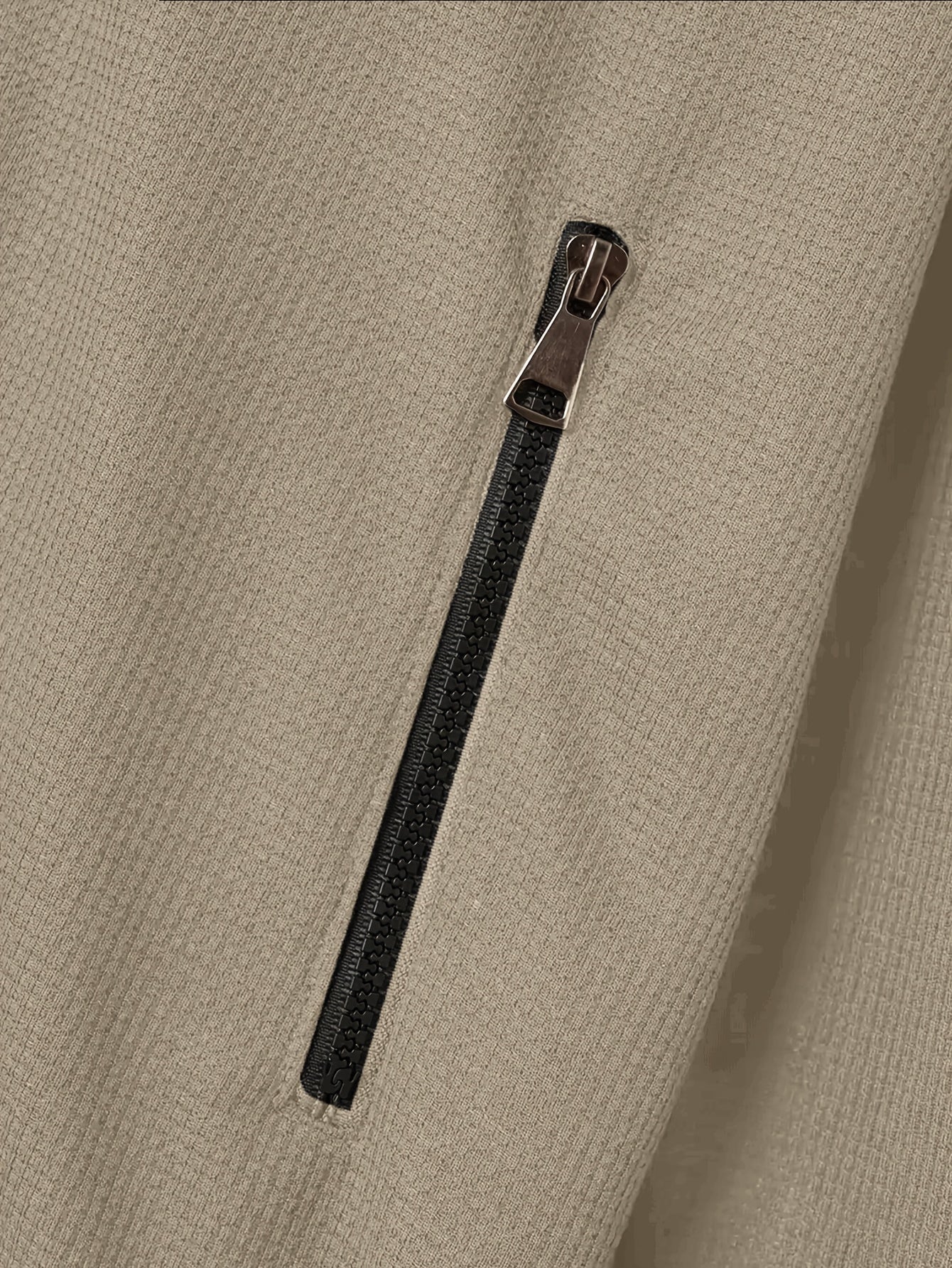 Men's Plain Waffle Zipper Jacket Casual Daily Fashion