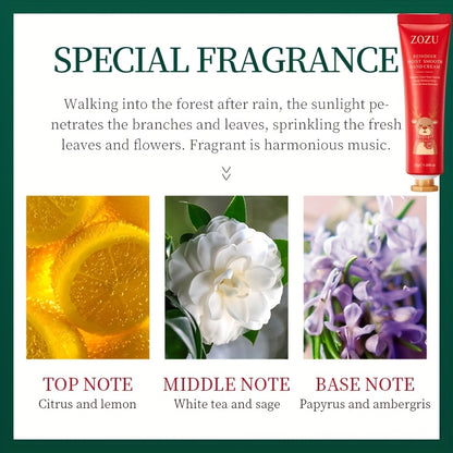 ZOZU Holiday Hand Cream Set of 3: Christmas Combination Hand Cream Gift Box, Merry Christmas Pattern (Santa Claus, Reindeer, Tree) - Moisturizing, Softening, Anti-Crack Formula, 30g Portable Pack, Suitable for Men and Women,