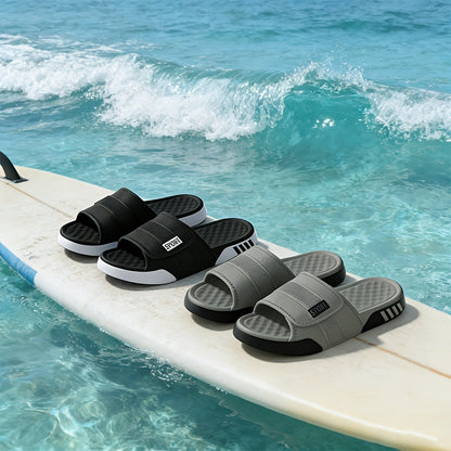 Men's Summer EVA Slides | 1pc Molding Breathable Cool, Multi-Color for Beach Water Play Bath Travel - ayq