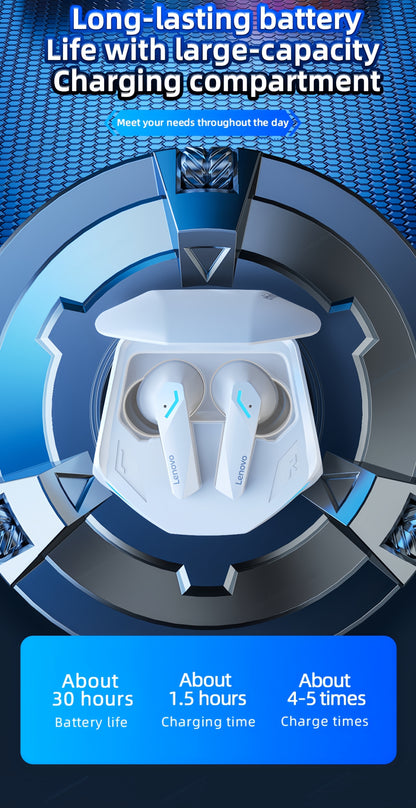 Lenovo GM2 Pro Features Smart Noise Cancellation to Minimize Background Noise for High-Definition Calls with Minimal Delay.