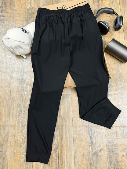 Women's Summer Cropped Ice Fiber Pants with Elastic Waistband