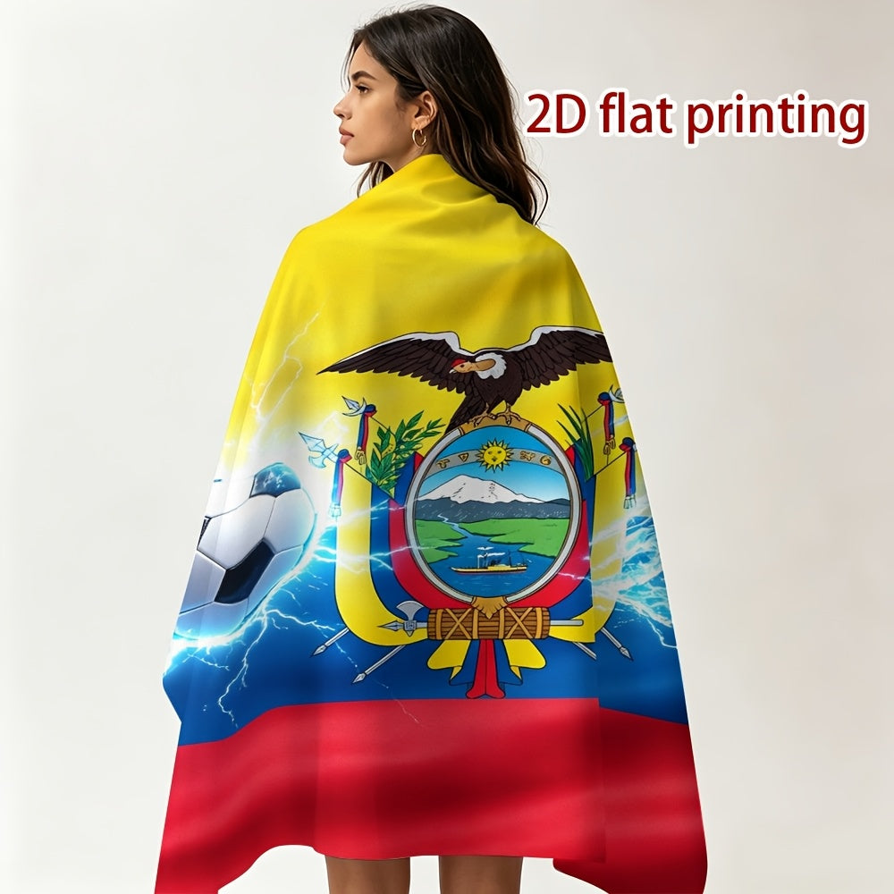 Ecuador 2026 Football Fan Flag - Polyester Sports Banner