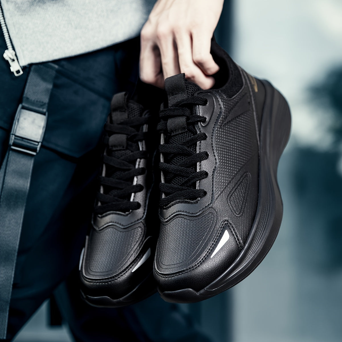 Men'S Slip-On Casual Shoes with Lightweight, Shock-Absorbing EVA Soles. Available in Black And White, These Low-Top Lace-Up Shoes Are Perfect for Minimalistic Everyday Formal And Athletic Wear. Ideal for The Gym, Office, And