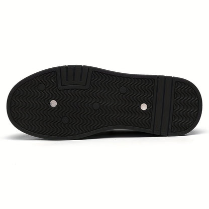 FC06 Men'S Casual Sneakers - Black  White Low-Top Lace-Up Shoes with Italian Flag Design, Faux Cover Upper, Cushioned PVC Sole, Breathable Fabric Lining for All-Season Comfort, Everyday Footwear, Modern Sneakers, Fabric Line
