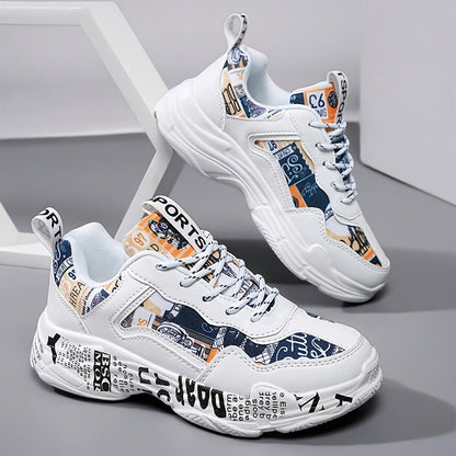 Women'S Fashion Sneakers, Non-Slip Durable Casual Sports Shoes, All-Season Low Top Lace-Up, Plain Toe, Fabric Upper/Inner, MD Sole, Fabric Insole - Hand Washable