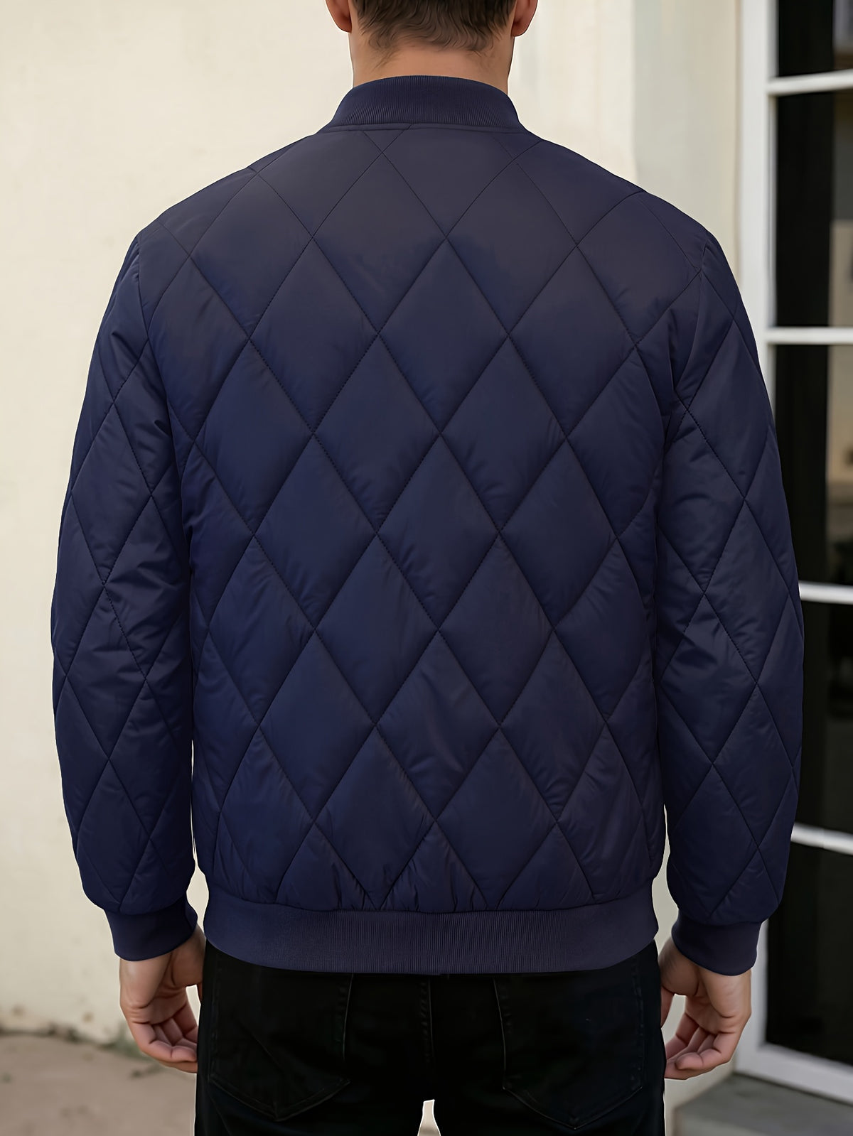 Men's Casual Baseball Collar Jacket - Warm Windproof Fall Coat