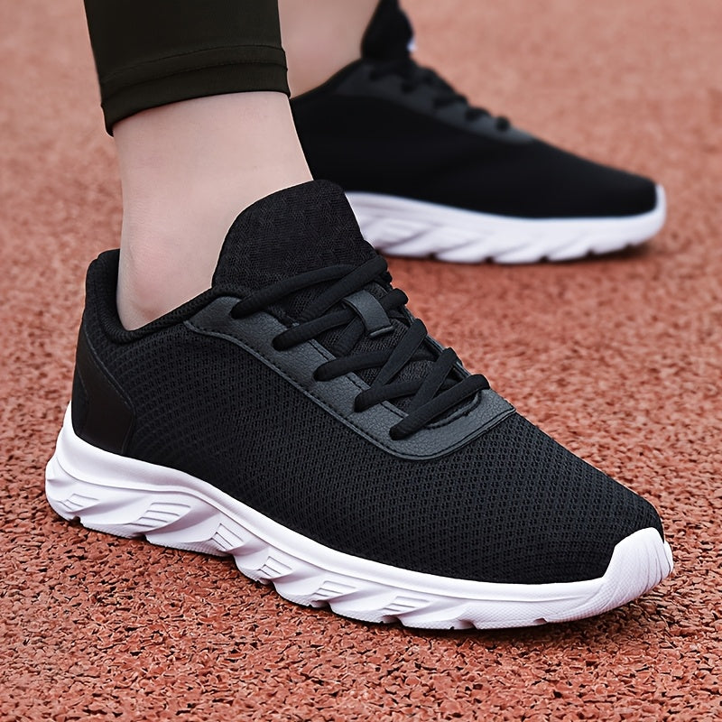 Sneakers, Men's Lightweight Breathable Walking Shoes Suitable for Running & Casual - Low-Top Sneators with Lace-Up Closure, Cushioned EVA Sole & MD Outsole - Minimalist Athletic Footwear for Gym, Travel, Daily Wear - ayq
