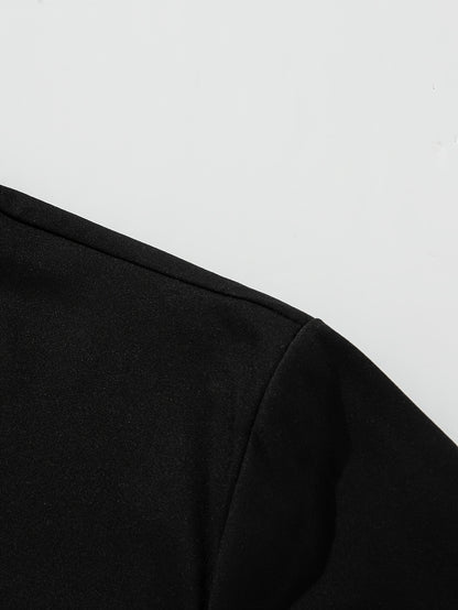 Men'S Casual Slim-Fit T-shirt with White-Edge Color Blocking | Suitable for Daily Outings and Outdoor Activities, Crew Neck, Short Sleeve, Summer Season