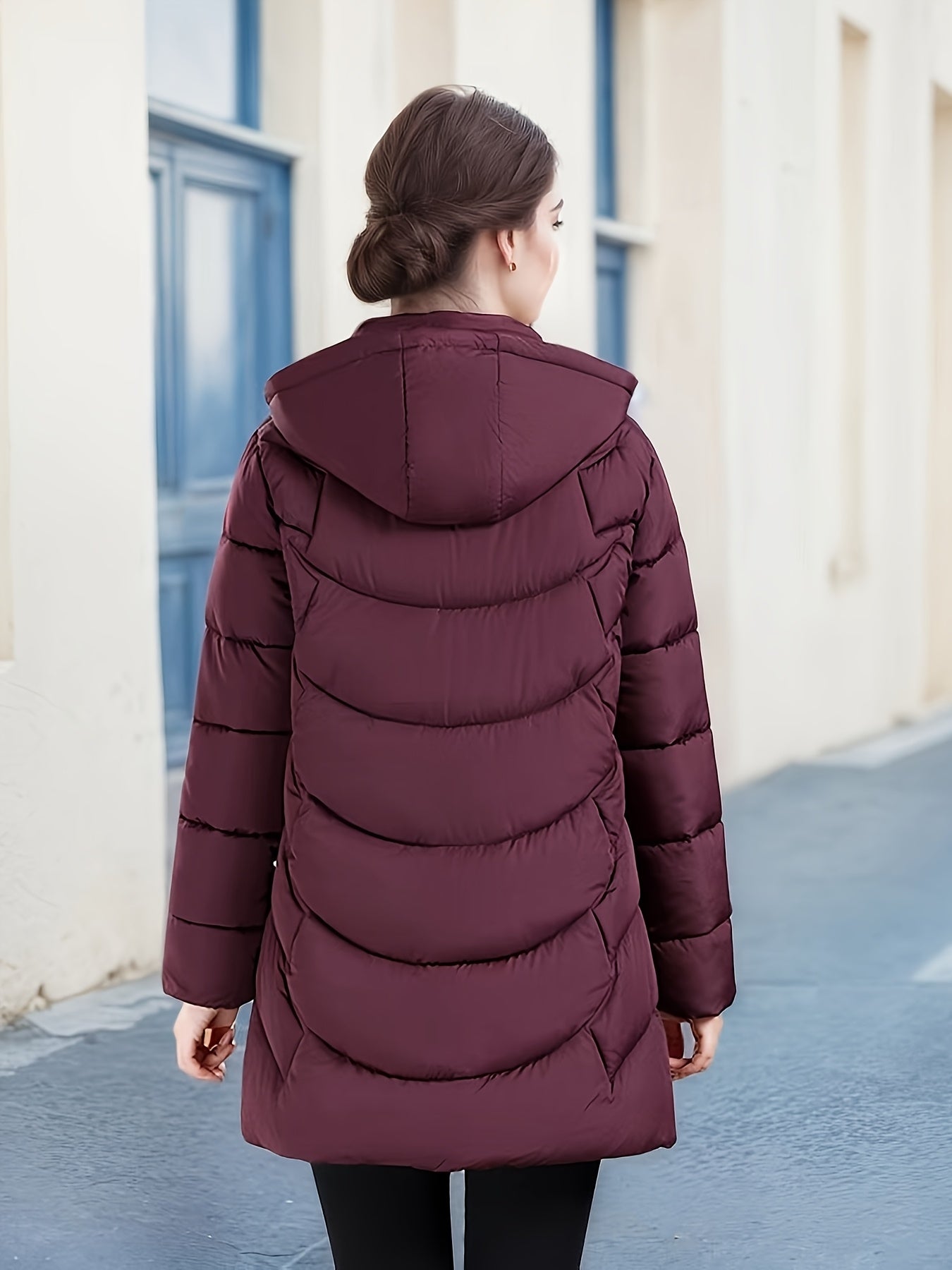Women's Elegant Winter Jacket - Shearling-Like Bead-Like Button Closure Coat, Puffer-Free, Hand Washable Long Sleeve Outerwear for Cold Weather (Casual & Formal) - Black Jacket Without Belt/Hardware (Ready-to-Wear), Winter Ja