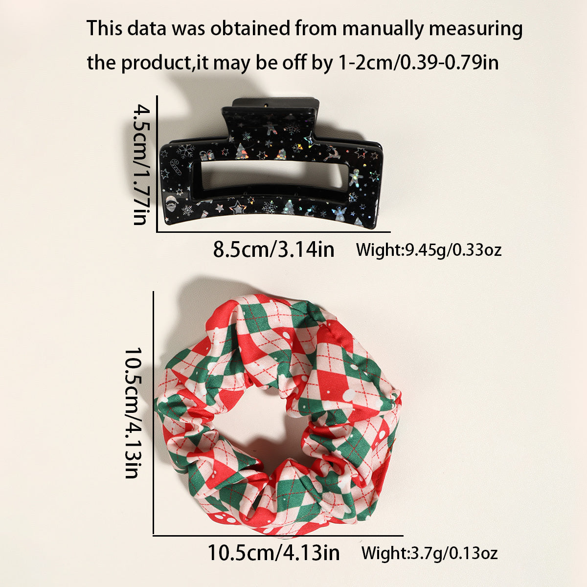 8pcs Set Sparkling Snowflake & Christmas Hair Clips and Scrunchies Bundle - Red/Green/Black/Golden Winter Hair with Elastic Bands, Holiday Party Favors for Women &, Gift Set (Snowflake Patterns, Bows, Bell Designs)